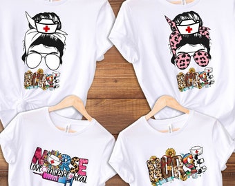 Nurse Shirt, Gift For Nurse, Nurse Life Shirt, Nurse Gift, Nurse Week, Nursing School Tee, Registered Nurse Shirt, Leopard Print Nurse Shirt
