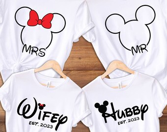 Disney Bridal Party Shirt, Magical Castle Wedding Shirt, Mr Mrs Shirt, Bride Babe Shirt, Wifey Shirt, Hubby Shirt, Bachelorette Party Shirt