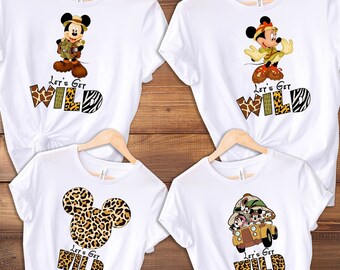 Let's Get Wild Shirt, Animal Kingdom Shirt, Disney Safari Shirt, Mickey Minnie Safari Shirt, Disney Park Shirt, Disney Wild Shirt