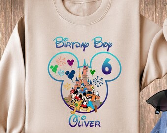 Disney Birthday Sweatshirt, Disney Birthday Girl Sweatshirt, Disney Birthday Boy Shirt, Birthday Squad Shirt, Disney Family Birthday Shirt