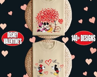 Mickey And Minnie Love Sweatshirt, Valentine's Day Couples Shirt, Disney Couple Valentine Tee, Heart Sweatshirt, Disney Love Shirt