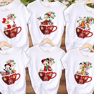 Disney Family Christmas Shirt, Family Christmas Matching Shirt, Custom Disneyland Christmas t-shirt, Disney Character Christmas Family Tee