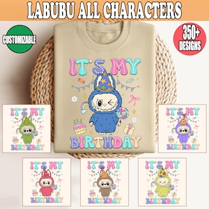 Custom Labubu Birthday Shirt, Personalized Labubu Birthday Gift, Custom Birthday Shirt, Cute Birthday Shirt, Labubu Sweatshirt