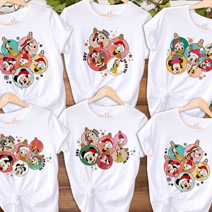 Personalized Disney Christmas Family Matching Shirt, Disney Christmas Group Shirt, Custom All Characters Disneyland Xmas Tee, Xmas Shirt