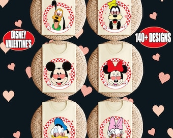 Disney Valentine’s Day Mickey Co Character Shirts, Mickey Minnie Donald Daisy Goofy Pluto Love Sweatshirt, Cute Heart Sunglasses Shirts