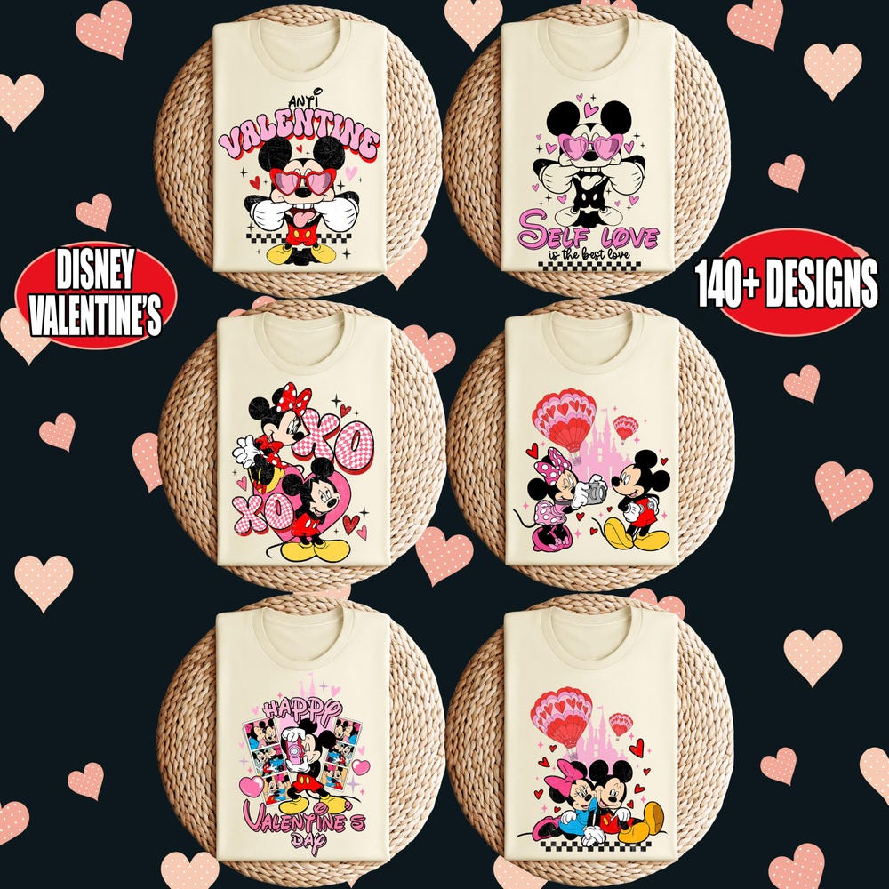 Disney Mickey And Minnie Sweatshirt, Valentines Day Shirt, Disney Valentine'S Day Trip Sweatshirt, Mickey Minnie Valentine Couples Shirt Bespoketshirt
