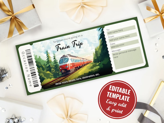 Powerpoint Template Train Ticket Invitations Construction Invitation
