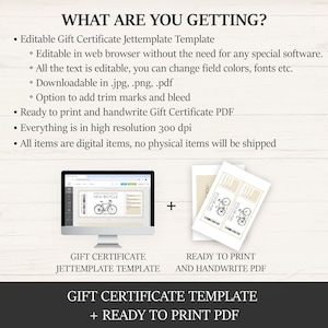 Editable New Bicycle Gift Voucher Personalized Template, Surprise
