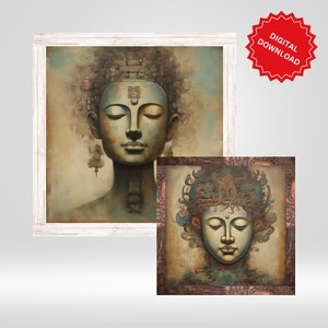 Vintage Meditation Art Print Set: Spiritual Posture | Home Decor (Digital Download)