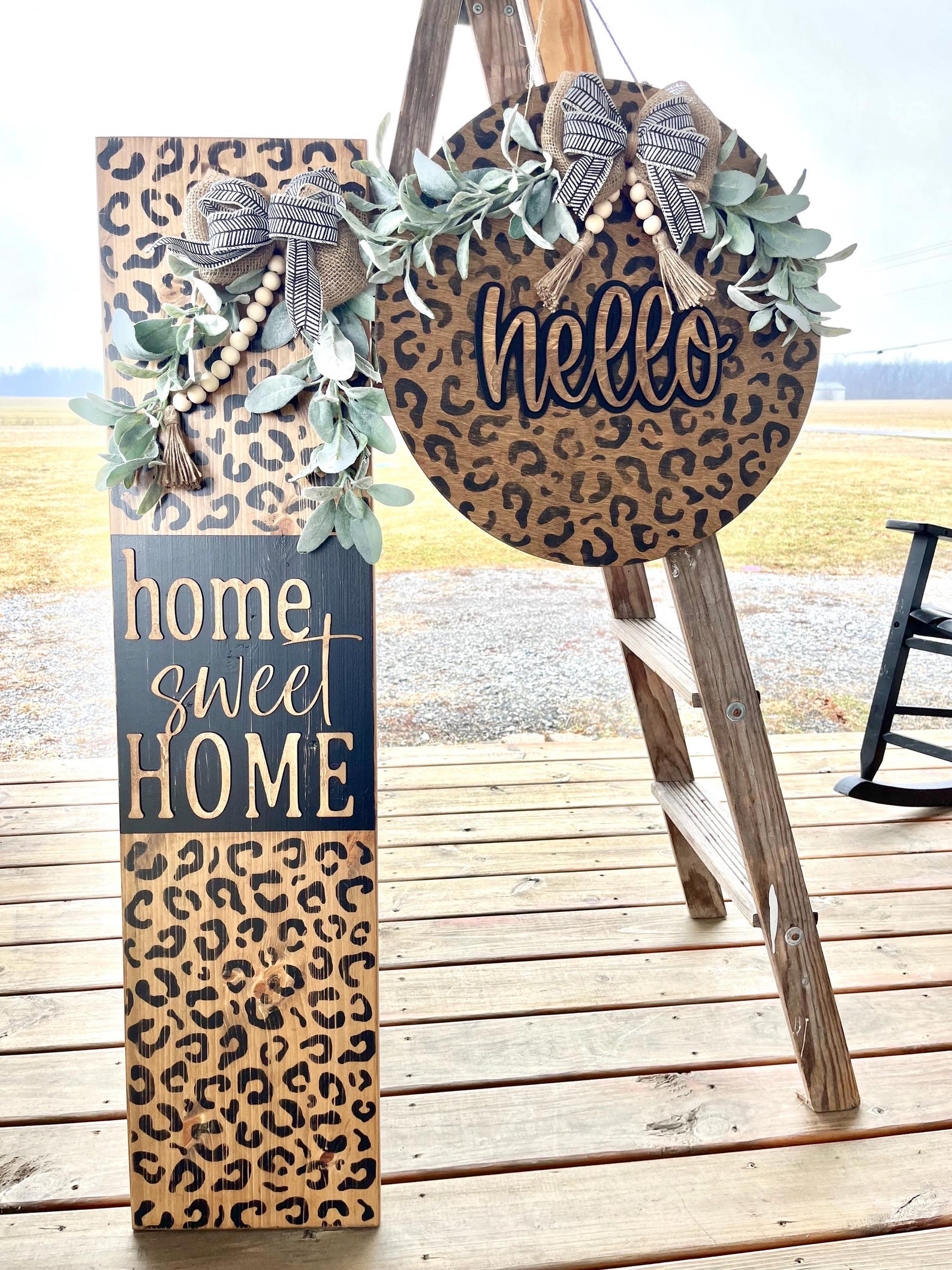 Cheetah Print Porch Leaner | Cheetah | Cheetah Porch Leaner | Leopard ...