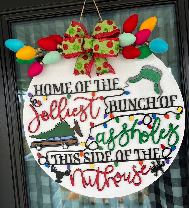 Christmas Vacation Front Door Hanger Etsy
