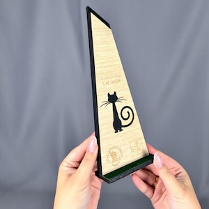 Personalised Wooden Trophy Award Personalised Bespoke Design Custom Modern Plaque Unique Handmade Custom Engrave Ideal Gift