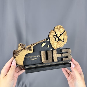 Trofeo personalizado para tiro al plato: premio de tiro personalizado, trofeo de madera para club de caza, premio para tiro al plato, premio para evento de skeet, trofeo grabado.