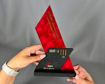 Business Awards Trophy - Luxury Wooden Award for Companies Corporate Trophy Award Company Awards Ceremony Wooden Trophy Sports Trophies