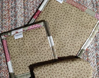 Patchwork Blumen Topflappen Set