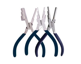 Set of 3 Bail Making Looping plier 6 in 1 & 3 Step Wrap N Tap Pliers Looping Jewellery Making 13 Different Sizes 3 Pcs Set
