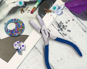 Flat Nose Pliers Double Nylon Jaw Jewellery Making Tool Wrapping Forming Looping Beading Shaping Art & Craft DIY  Double Spring 5.5 Inch