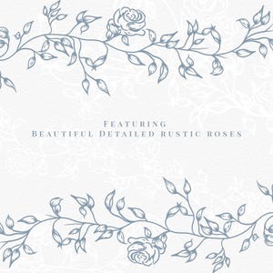 An elegant frame embellished with blooming roses, Showing the beautiful detailed artwork of the rustic rose