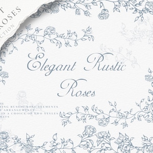 Wedding invitation suite mockup featuring botanical line art frames and floral accents around bride and groom names — preview image 5.