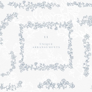 Various floral frames and borders featuring detailed patterns and colours, ideal for enhancing visual presentations and designs.
