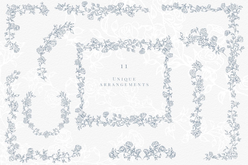 Various floral frames and borders featuring detailed patterns and colours, ideal for enhancing visual presentations and designs.