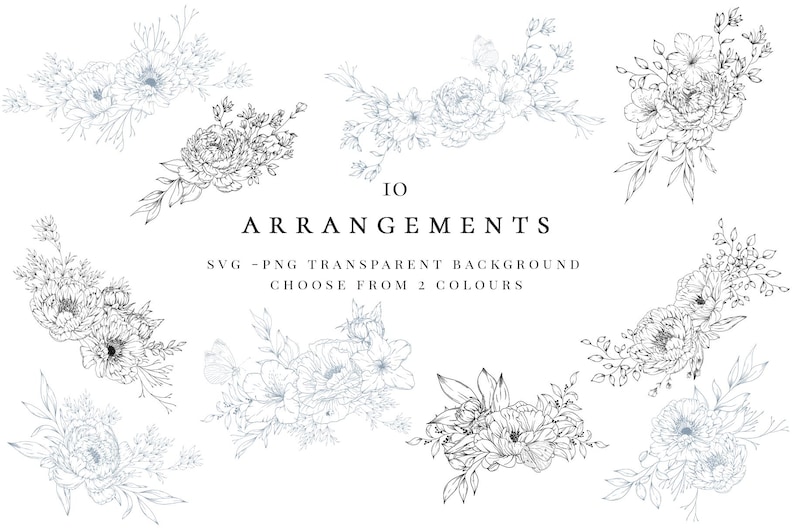 Curated floral arrangements showcasing layout possibilities for cards and invitations