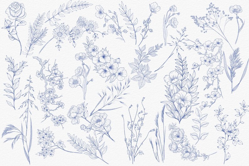 Premade card designs preview showing finished invitation and greeting card layouts with botanical accents — preview image 14.