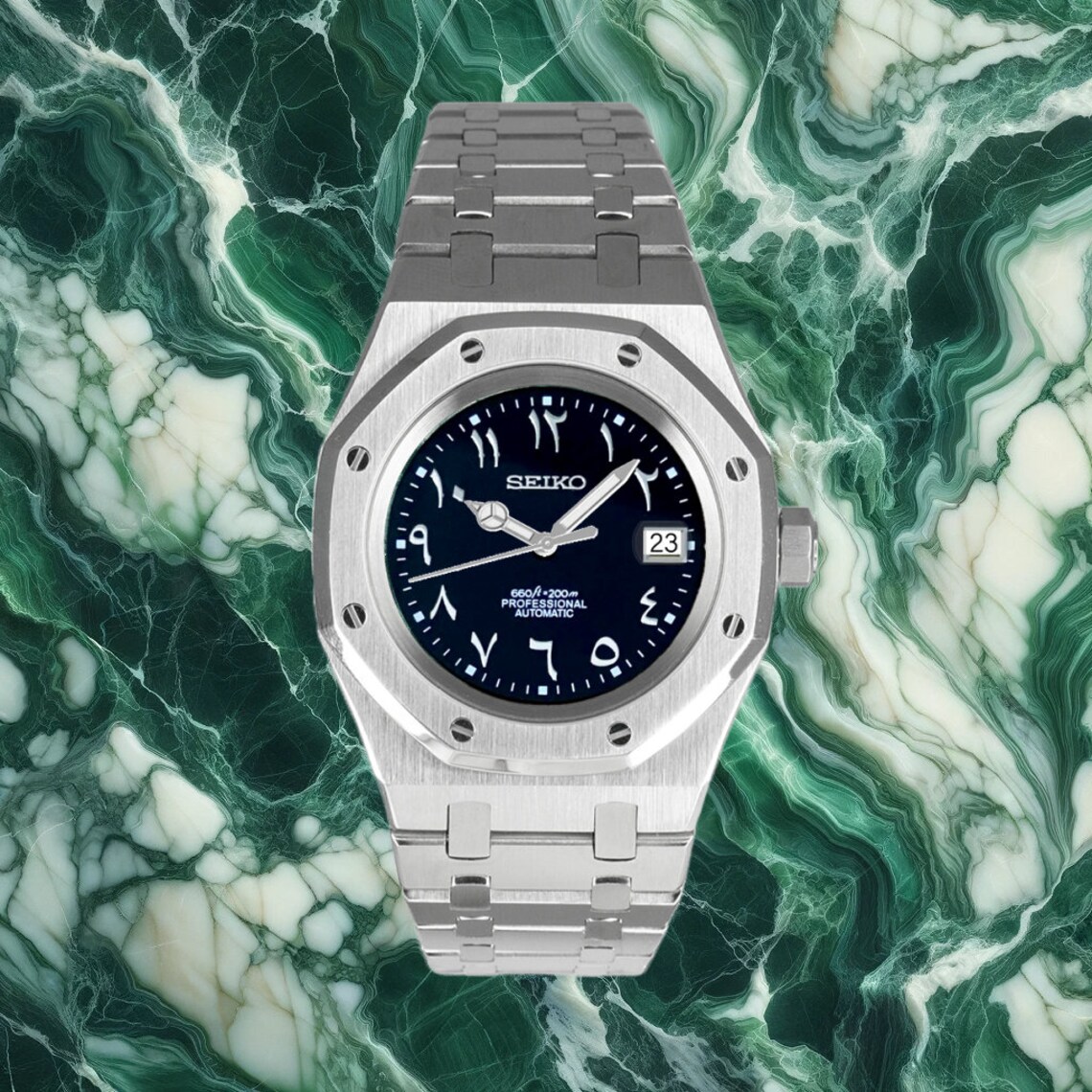 Seiko Mod Oak Oriental Obsidian Etsy