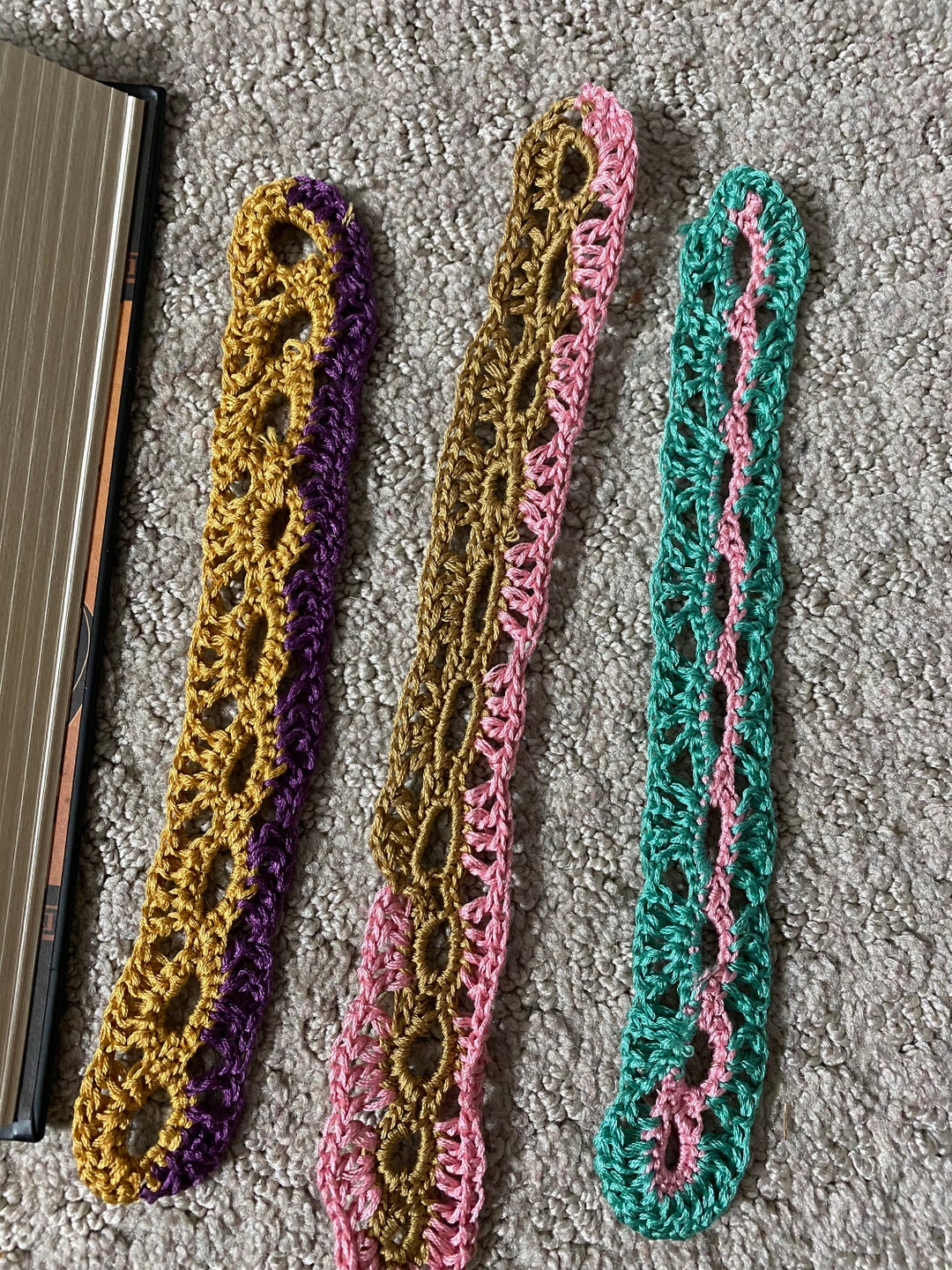 Crocheted Lace Bookmarks, Reading, Gift for Readers, Aesthetic - Etsy