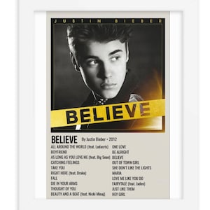 Justin Bieber Believe Album Cover - Etsy
