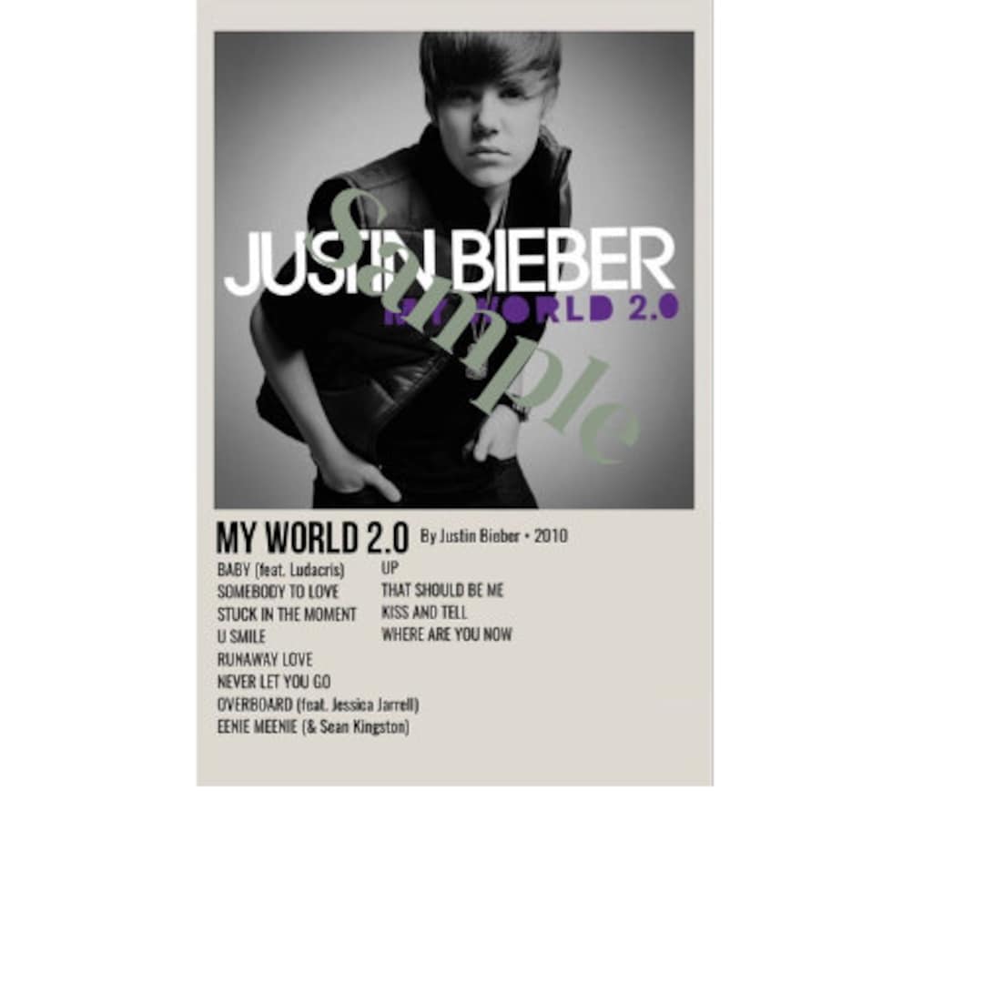 Justin Bieber My World Album Cover (Download Now) - Etsy