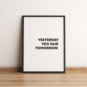 Nike yesterday you said tomorrow 2025