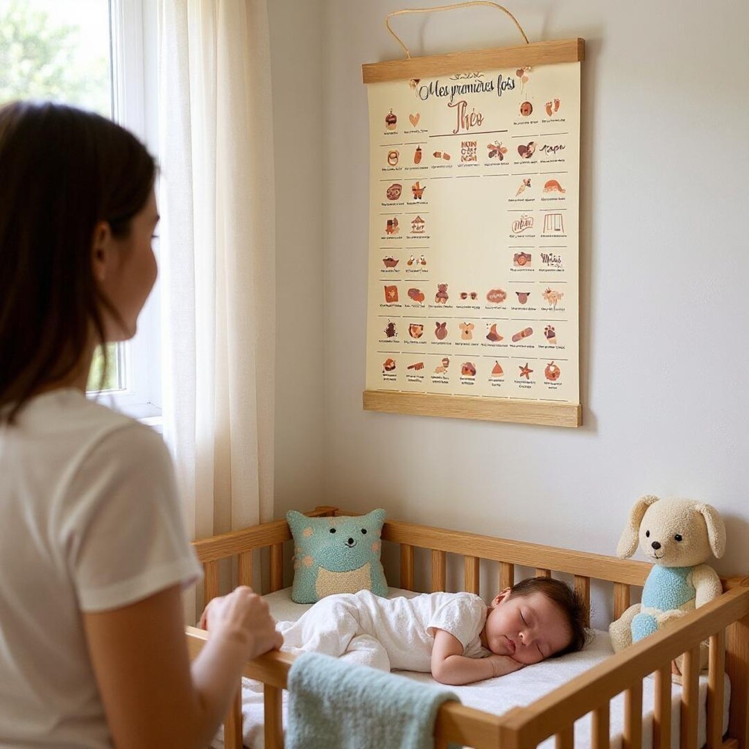 Baby's Firsts - Personalized Poster - Birth Keepsake - Baby Development ...