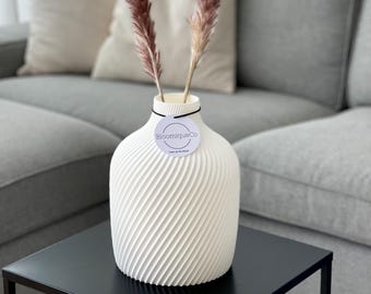 Nachhaltige Deko-Vase aus Bio-PLA für Trockenblumen – Moderne Blumenvase – Ideal für minimalistisches Design – Dekoration für Wohnzimmer