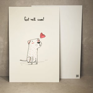 Carte de voeux Guérissez bientôt Carte Chien mignon