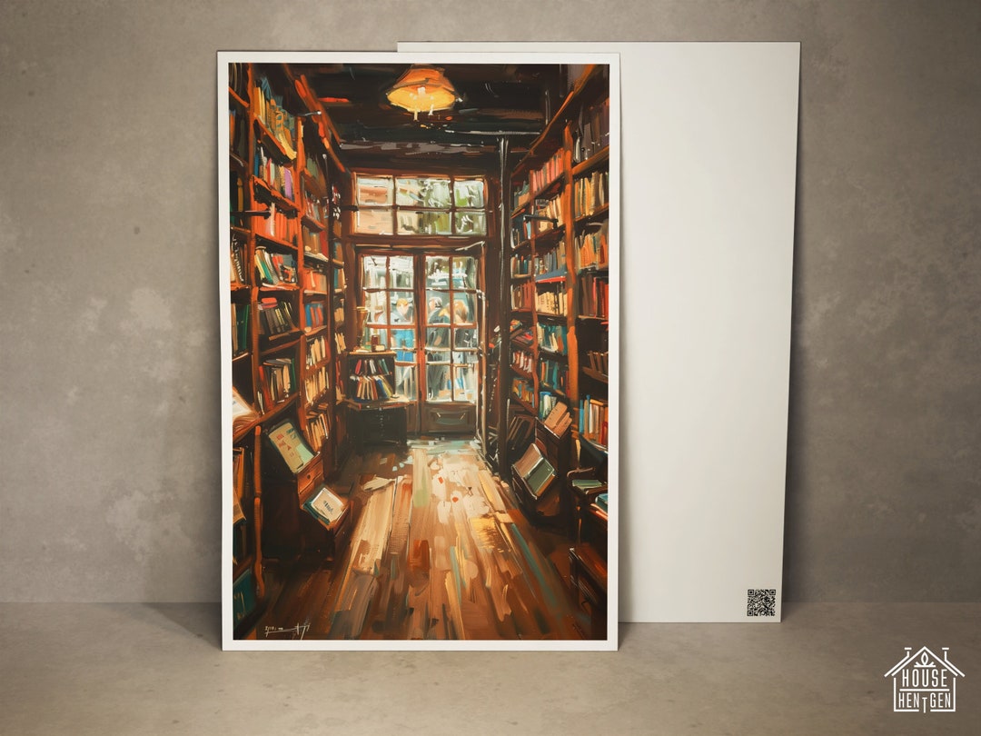 Vintage Bookstore Postcard Cozy Reading Card Cozy Books Gift - Etsy