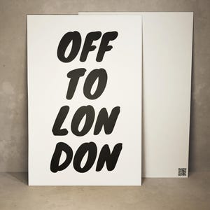 Cartolina Biglietto da viaggio per Londra Biglietto d'auguri per Londra Biglietto d'addio