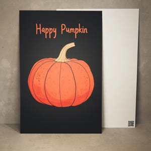 Ansichtkaart Halloweenkaart Pompoen Halloween-wenskaart Happy Halloween Pompoenkaart