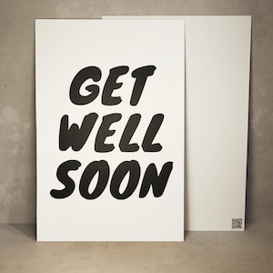 Carte postale Get Well Soon Carte de vœux Carte d’hôpital