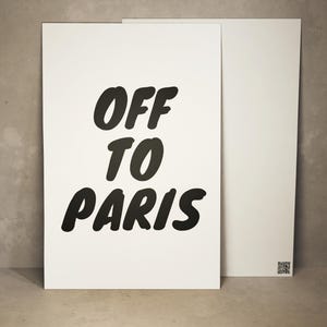 Postcard Paris Travel Card Paris Greeting Card