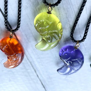 Large Pendant Necklace inspired by Zelda Tears of the Kingdom Secret. Stone is 1  5/8” Stone