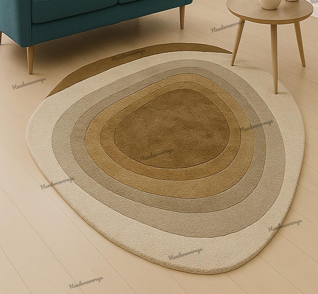 Unique Rug Shapes Mary Rug Unique Shape Hand Tufted Area Rug for Home Decor Size 5x5 9X9 ...