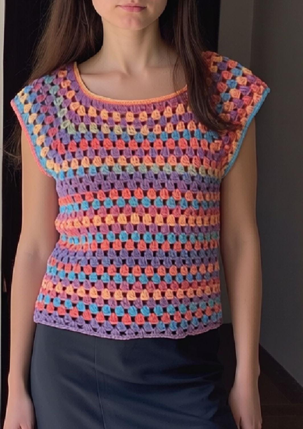 Pull femme en maille avec dégradé de couleurs 'Deeluxe' - Multicolore
