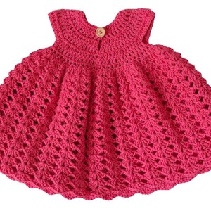 robe crochet bébé tricoté au crochet fait main idéale pour occasions festives, robe baptême, robe mariage, robe anniversaire image 7