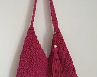 sac crochet pompon