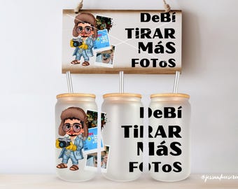 Bad Bunny Frosted Glass Libby 16oz, Sublimation design, DTMF, Conejo Malo