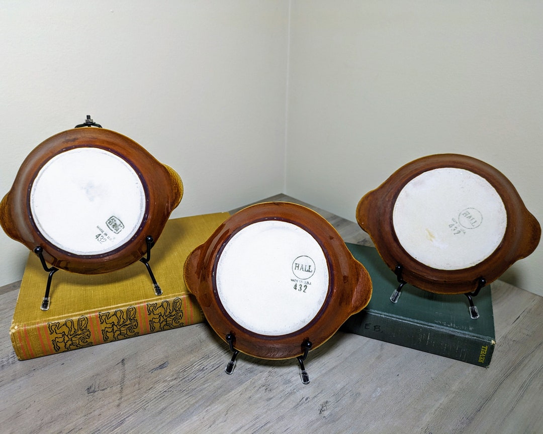 Vintage Hall Au Gratin Dish 432 Set of 3 Brown Etsy