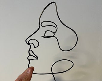 Woman - Line Art 3D Druck Deko zum Aufhängen - Minimalistische, moderne und ästhetische Kunst Silhouette