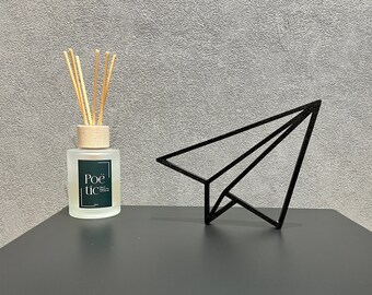 Origami Paperflieger - Line Art 3D Druck Deko zum Aufstellen - Minimalistische, moderne und ästhetische Kunst Silhouette