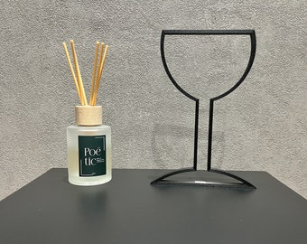 Weinglas - Line Art 3D Druck Deko zum Aufstellen - Minimalistische, moderne und ästhetische Kunst Silhouette